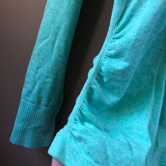 ATHLETA WOMENS FASTEST TRACK TOP SMALL GREEN ACTIVEWEAR WORKOUT LONG SLEEVE YOGA - Picture 7 of 8
